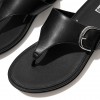 Gracie Buckle Leather Toe-Post Sandals