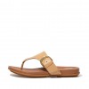 Gracie Buckle Leather Toe-Post Sandals