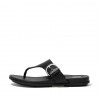 Gracie Buckle Leather Toe-Post Sandals