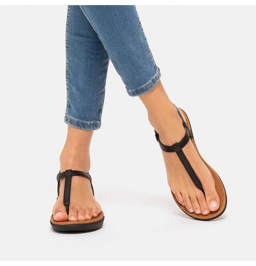 Tia Leather Back-Strap Sandals