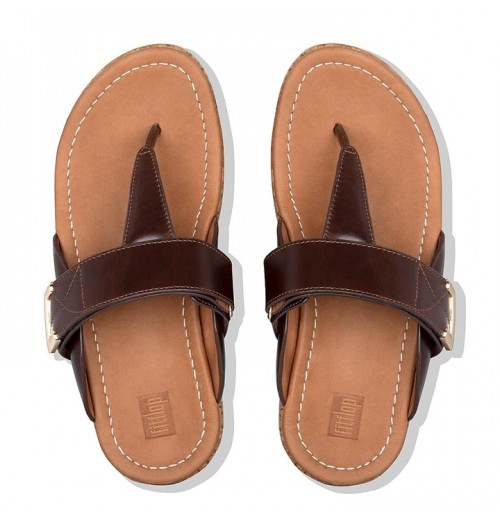 Remi Adjustable Leather Slides