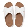 Lulu Leather Cross Slides