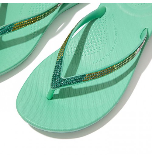 Iqushion Ombre Sparkle Flip Flops