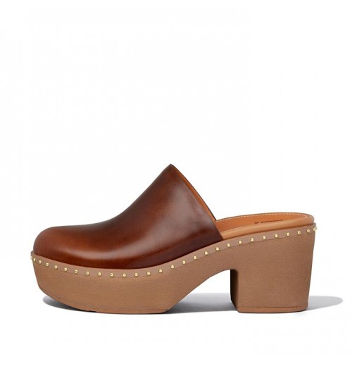 Pilar Leather Mule Platforms Mules & Clogs