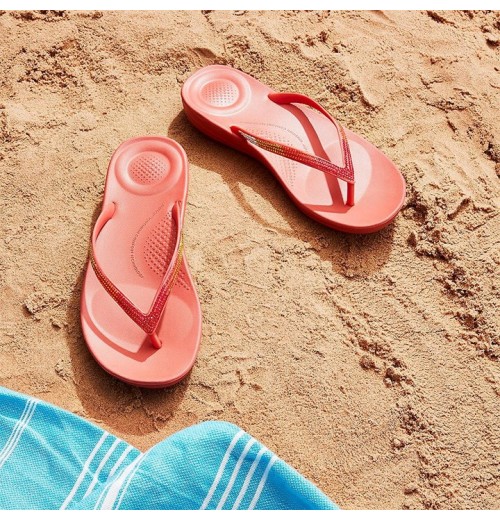 Iqushion Ombre Sparkle Flip Flops