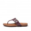 Gracie Buckle Leather Toe-Post Sandals