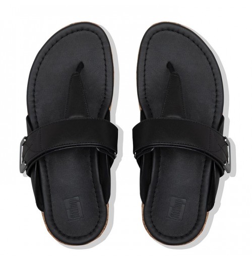 Remi Adjustable Leather Slides