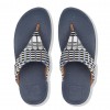 Lulu Art Denim Toe-Post Sandals