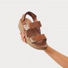 Remi Adjustable Leather Back-Strap Sandals