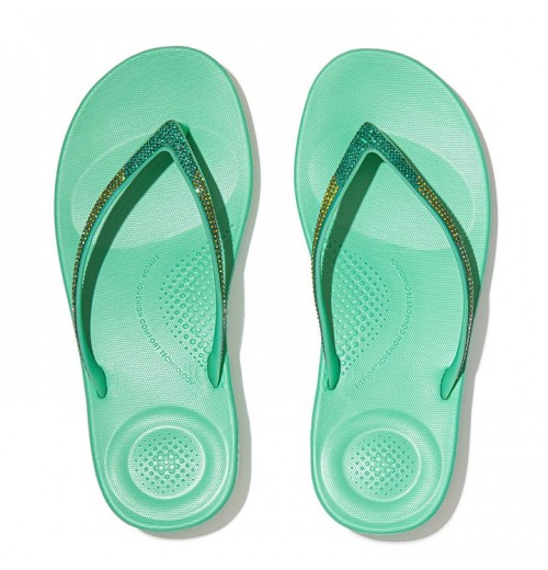 Iqushion Ombre Sparkle Flip Flops