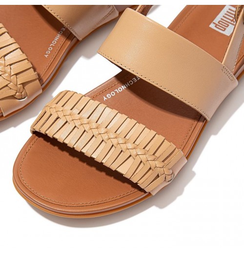 Gracie Wrapped Weave Back-Strap Sandals