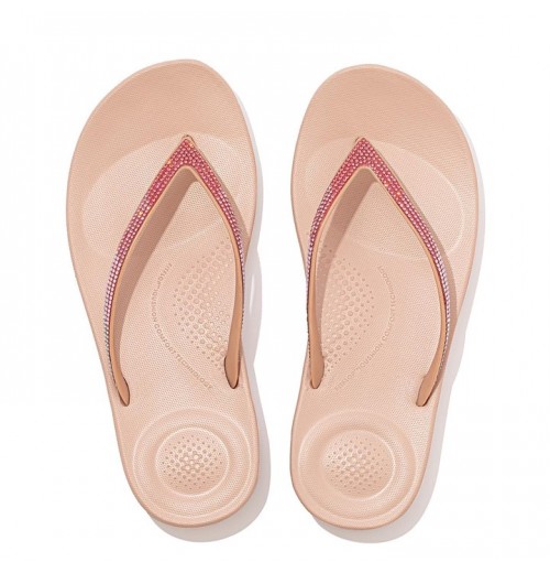 Iqushion Ombre Sparkle Flip Flops