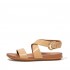 Gracie Buckle Leather Ankle-Strap Back-Strap Sandals