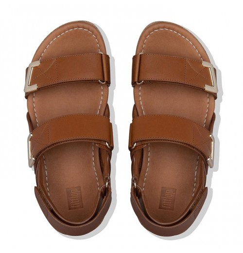 Remi Adjustable Leather Back-Strap Sandals