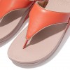 Lulu Pop Binding Leather Sandals Toe-Post Sandals