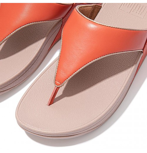 Lulu Pop Binding Leather Sandals Toe-Post Sandals