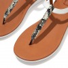 Tia Snake Print Leather Back-Strap Sandals