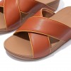 Lulu Pop Binding Leather Cross Slides