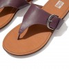 Gracie Buckle Leather Toe-Post Sandals