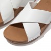 Lulu Leather Cross Slides