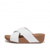 Lulu Leather Cross Slides