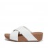 Lulu Leather Cross Slides